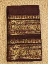 Chocolate Brown Saree with Gold Elephant Borders.webp