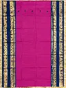 Magenta Saree with Navy Zari Borders.webp