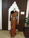 Rust Copper with Black Pallu & Zari Border