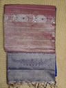 Tissue Handloom-Plum & Deep Purple Saree with Silver Zari Motifs