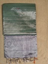Tissue Handloom- Sage Green & Lavender Grey Saree with Silver Zari Motifs