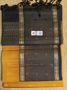 Mustard Yellow and Black Pure Silk Saree with Zari Border and Buta Work | Silk Mark Certified