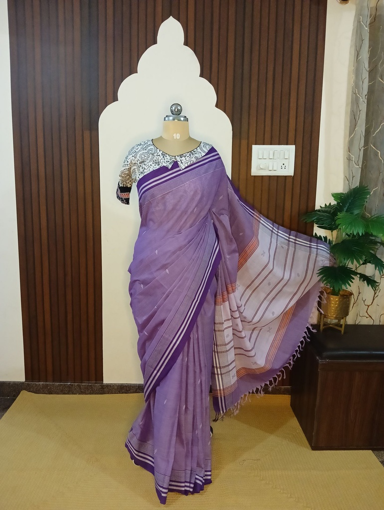 [SUP-UDC-003] Udupi Cotton Saree – Lavender