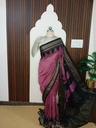 Orchid Pink with Black Pallu and Traditional Chikki Paras Border